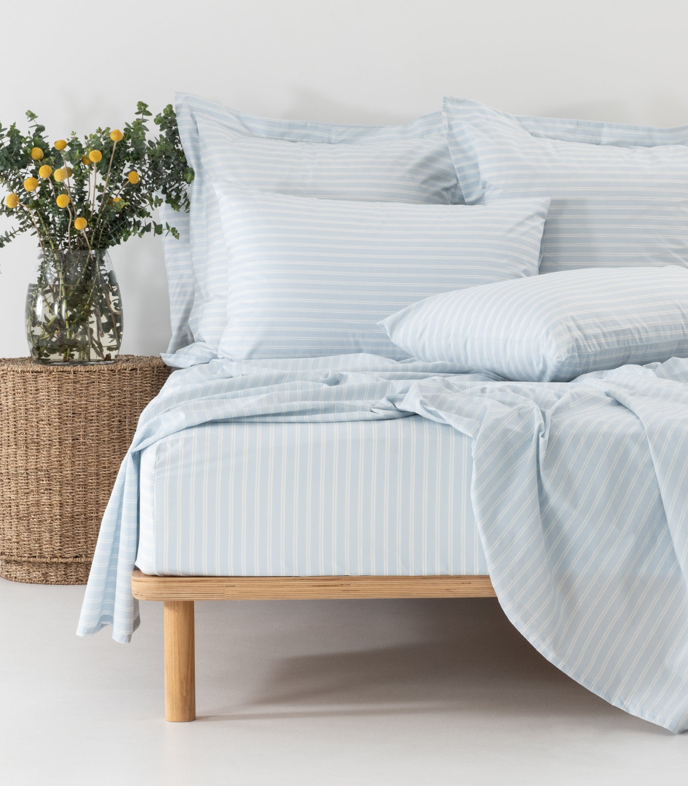 Percale Sheet Set - Limited Edition - Tandem Stripe Sky