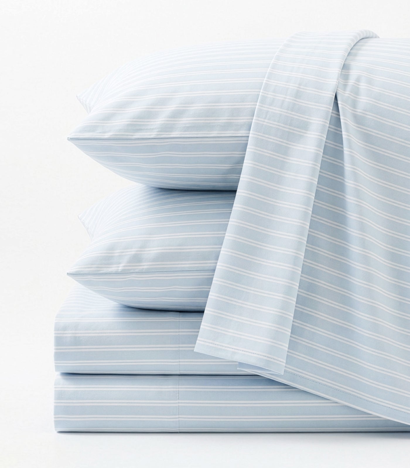 Percale Sheet Set - Limited Edition - Tandem Stripe Sky