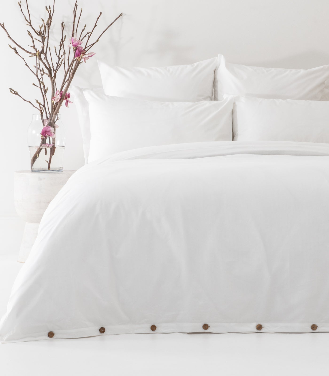 Percale Quilt Set - White