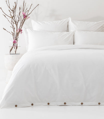Percale Quilt Set - White