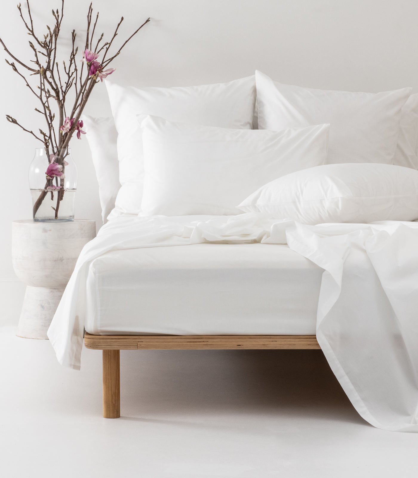 Percale Fitted Sheet - White