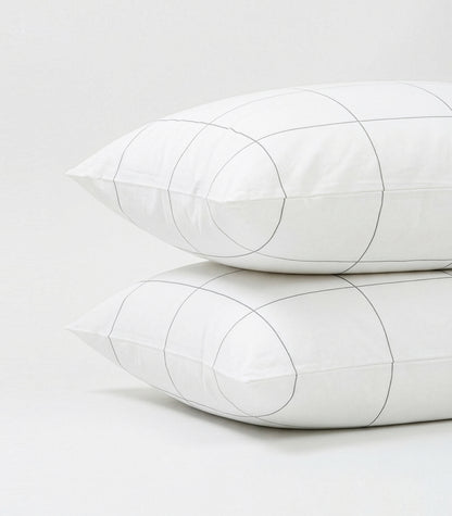 Percale Pillow Cases (Pair) - Limited Edition - Windowpane