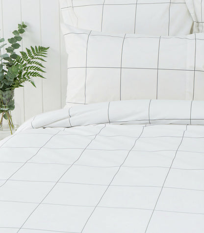 Percale Quilt Cover Set - Limited Edition - Windowpane