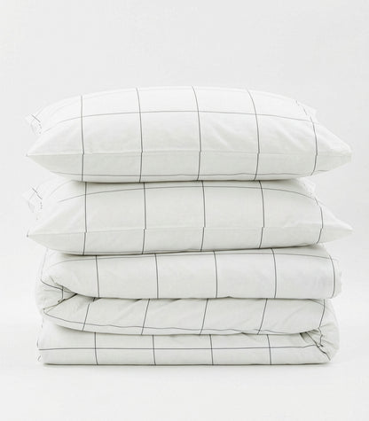 Percale Quilt Cover Set - Limited Edition - Windowpane