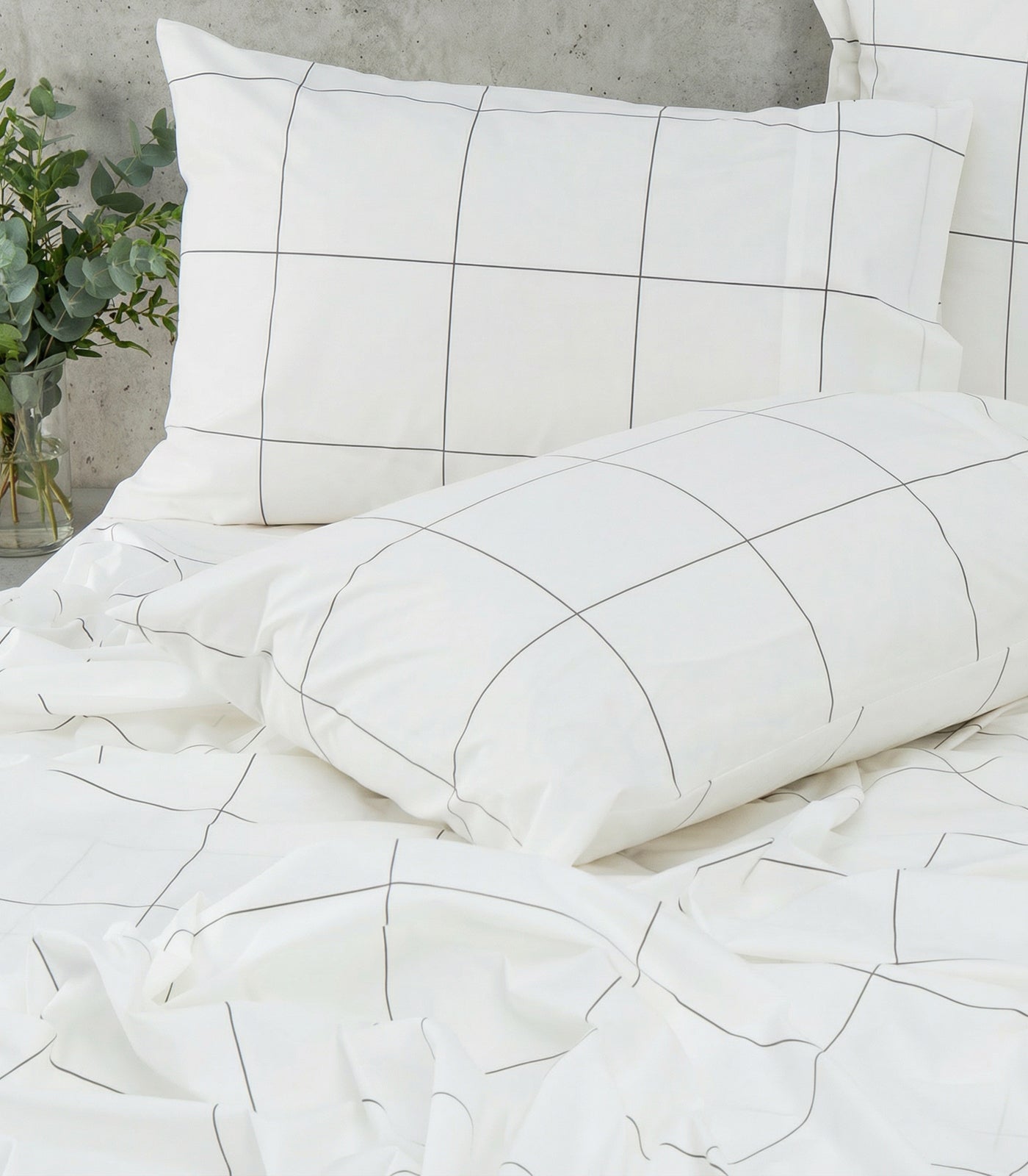 Percale Pillow Cases (Pair) - Limited Edition - Windowpane