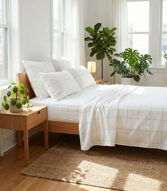 Percale Sheet Set - Limited Edition - Windowpane