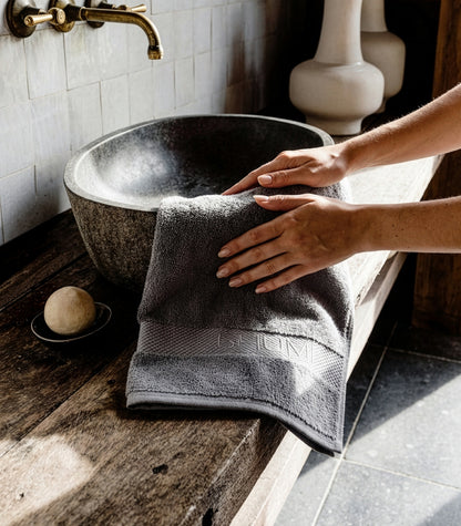 Bhumi Organic Cotton - Hand Towel - Granite Blue