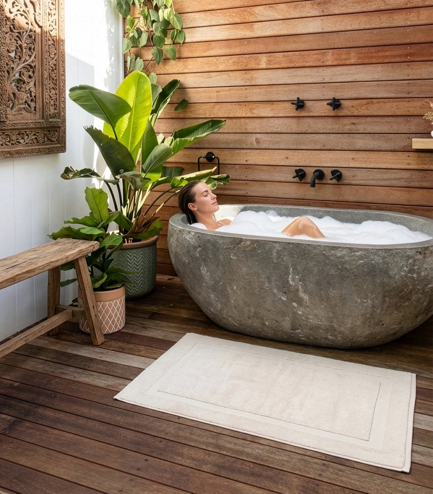 Bhumi Organic Cotton - Bath Mat - Natural