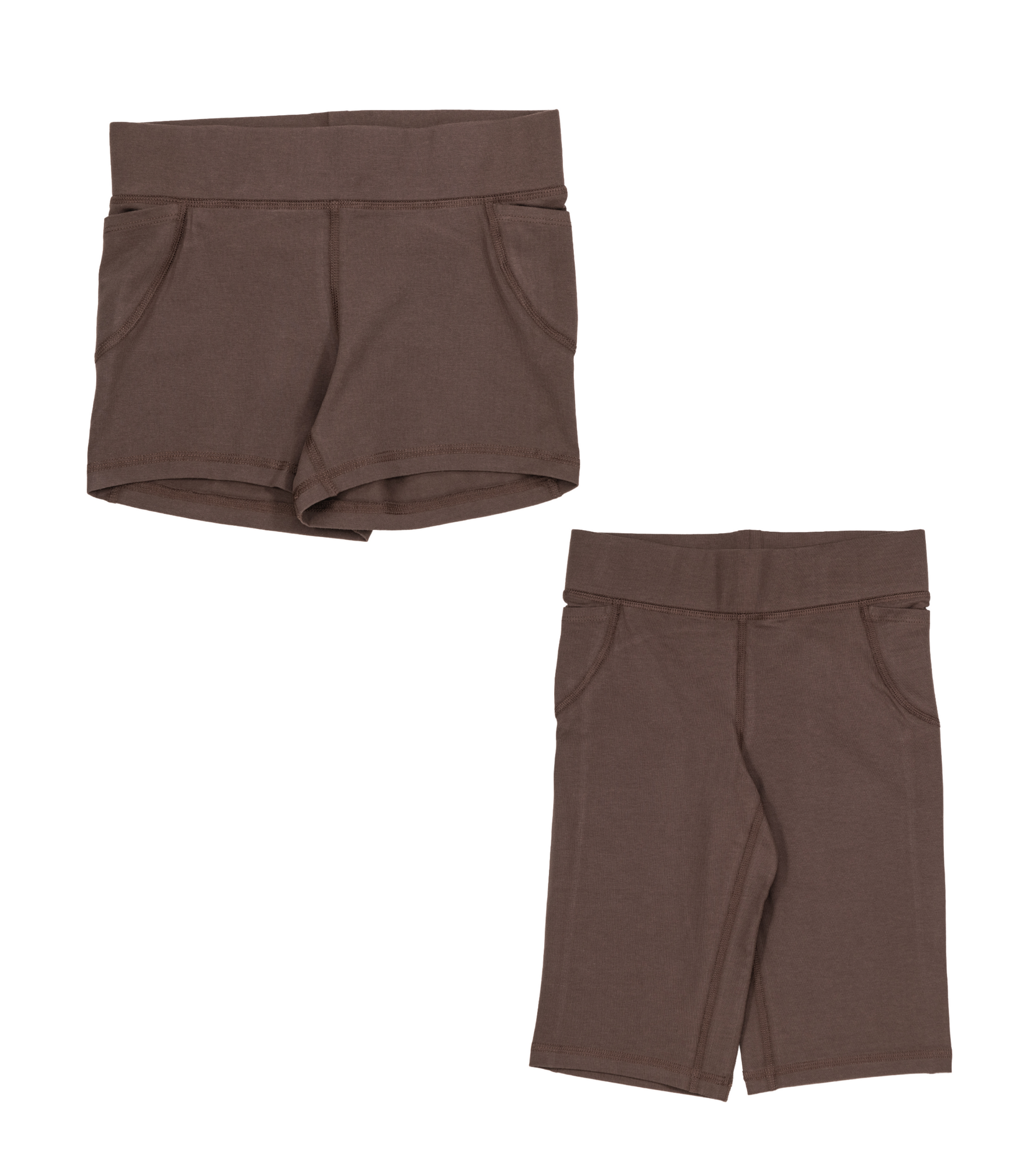 Pocket Bike Short Shorties & Pocket Long Bike Shorts - Chocolate Martini