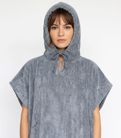 Bhumi Organic Cotton - Poncho - Granite Blue