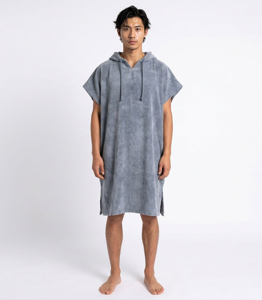 Bhumi Organic Cotton - Poncho - Granite Blue