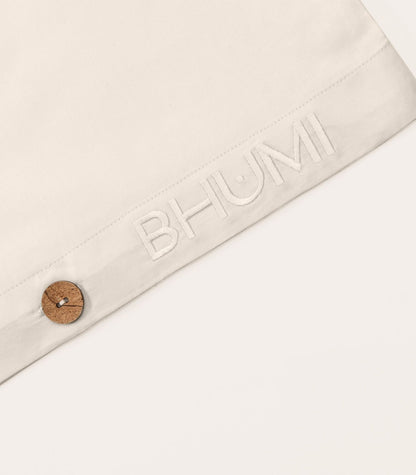 Bhumi Organic Cotton - Sateen Plain Quilt Cover - Natural