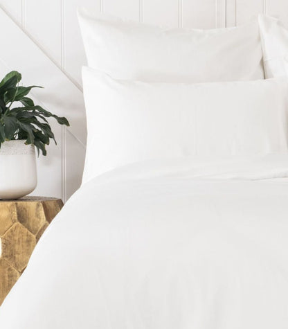 Bhumi Organic Cotton - Sateen Plain Quilt Cover - White