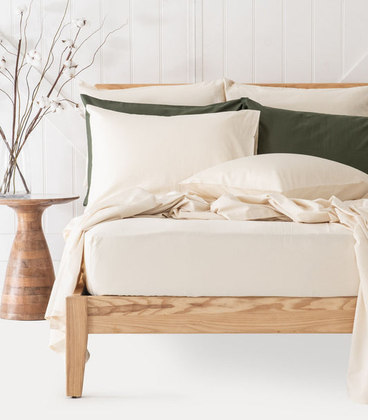 Bhumi Organic Cotton - Sateen Sheet Set - Natural