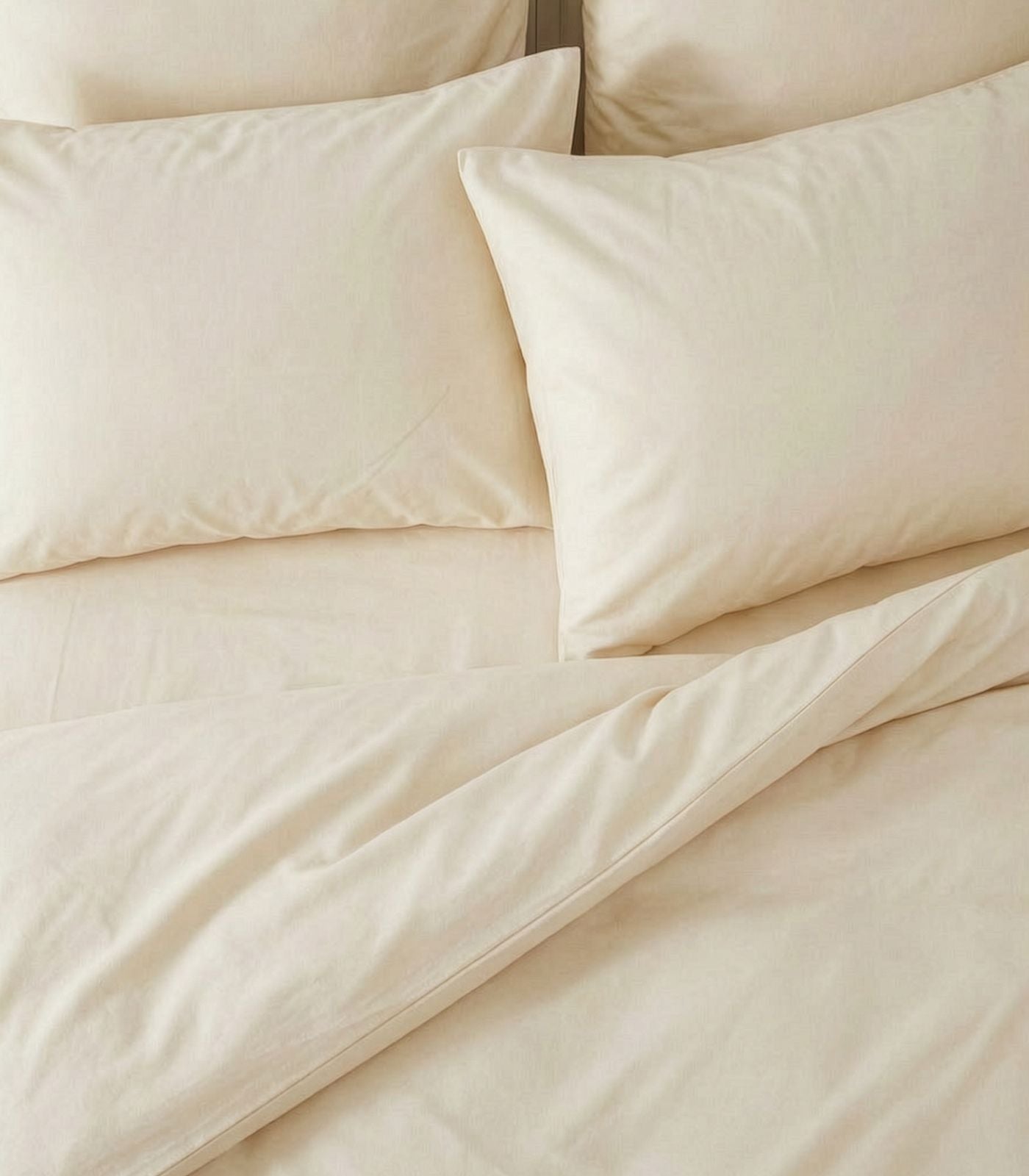 Bhumi Organic Cotton - Sateen Plain Quilt Cover - Ivory