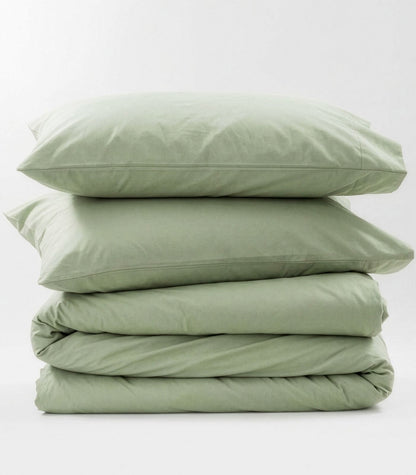 Percale Quilt Set - Sage