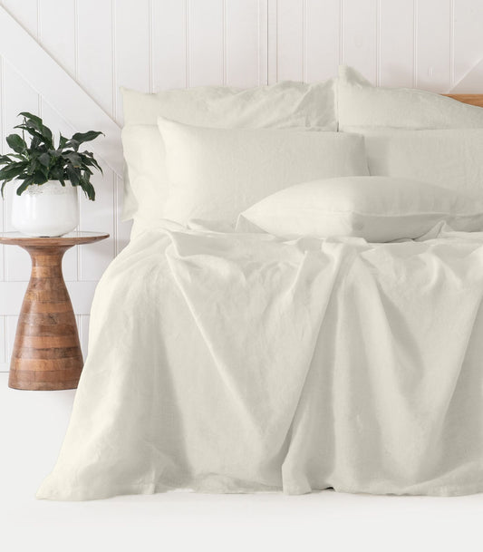 Bhumi Organic Cotton - Linen Sheet Set - Ice