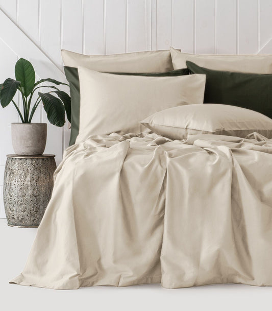 Bhumi Organic Cotton - Sateen Sheet Set - Ivory