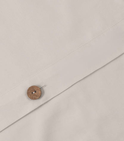 Bhumi Organic Cotton - Sateen Plain Quilt Cover - Stone