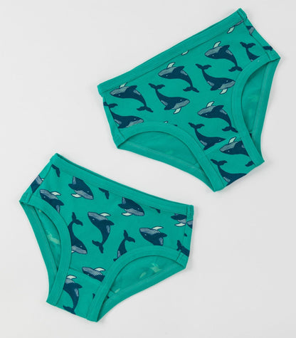Bhumi Organic Cotton - Whale Of A Time Girls Briefs 6 Pack