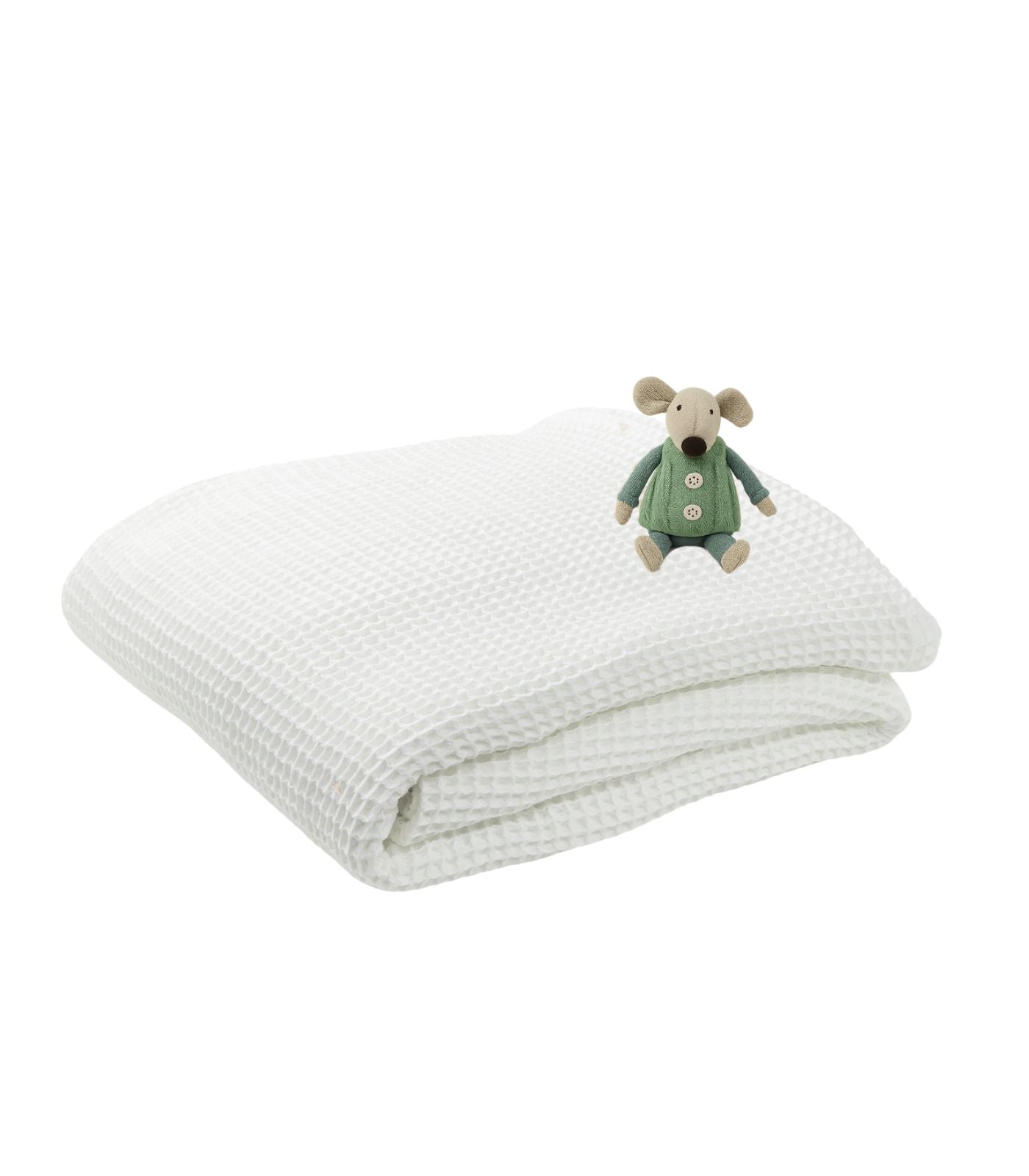 Bhumi Organic Cotton - Baby Waffle Blanket - White
