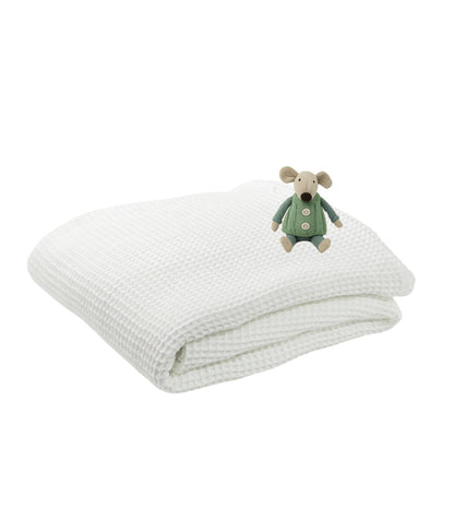 Bhumi Organic Cotton - Baby Waffle Blanket - White