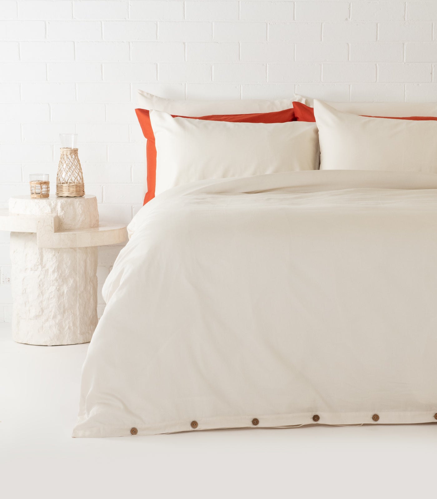 Bhumi Organic Cotton - Sateen Plain Quilt Cover - Natural