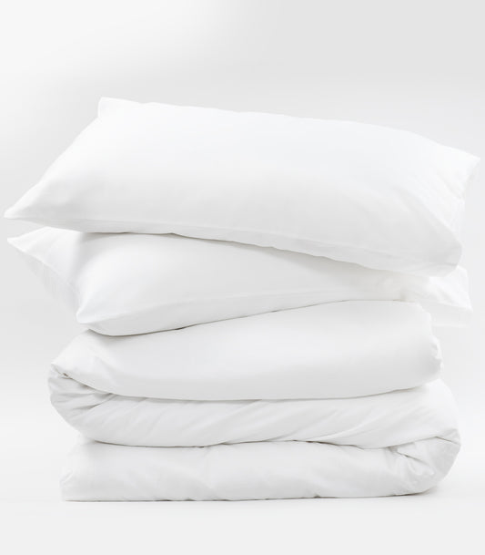 Bhumi Organic Cotton - Sateen Plain Quilt Cover - White