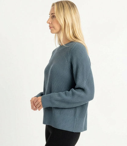 Bhumi Organic Cotton - Rib Knit Jumper - Orion Blue