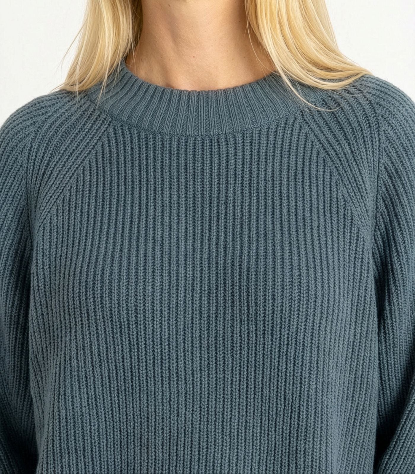 Bhumi Organic Cotton - Rib Knit Jumper - Orion Blue