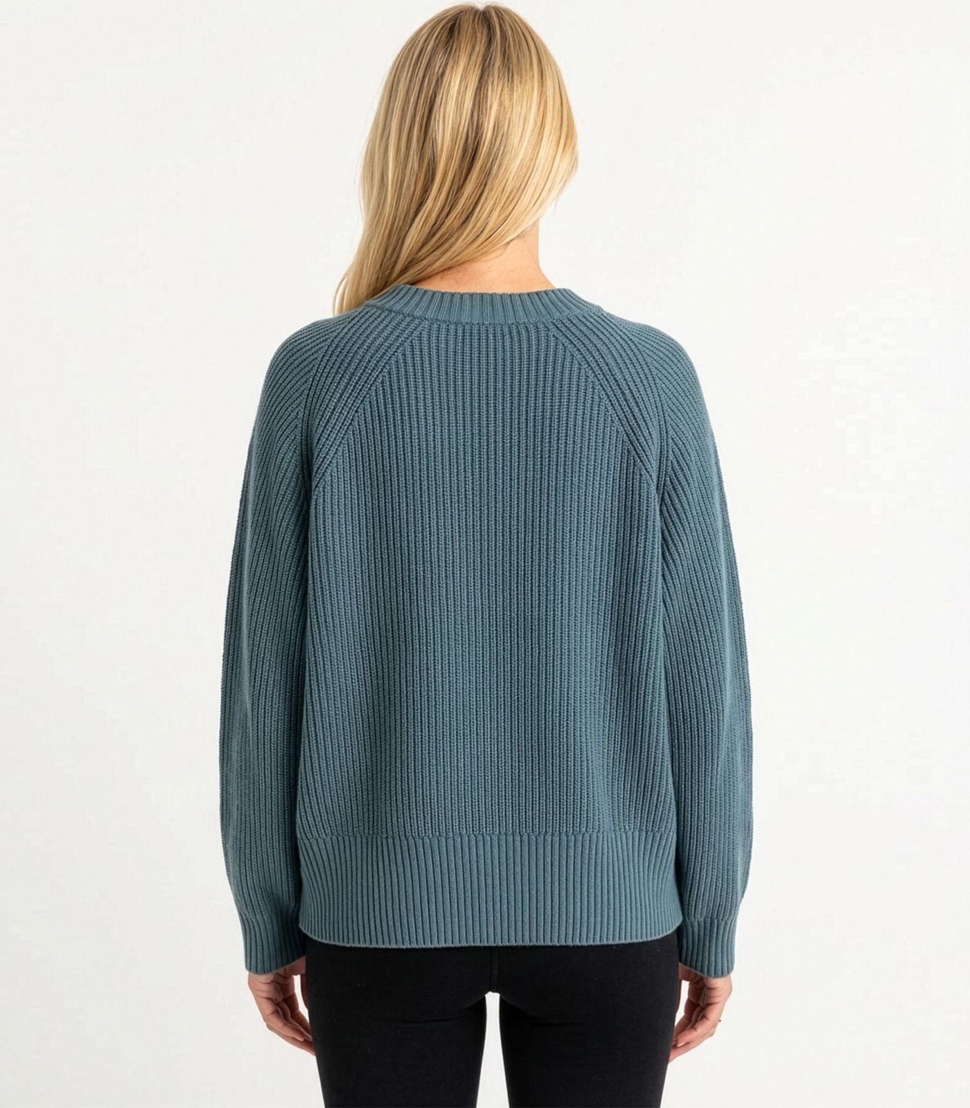 Bhumi Organic Cotton - Rib Knit Jumper - Orion Blue