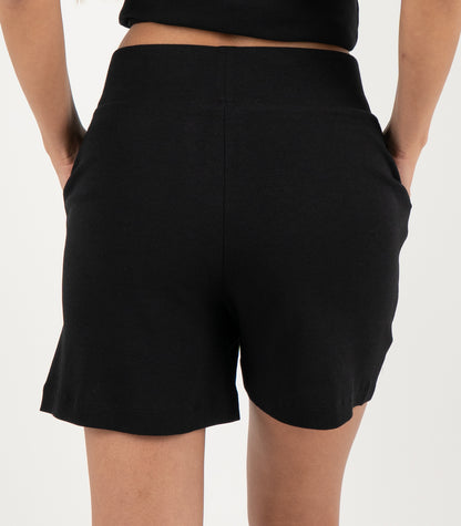 Ribbed Shorts - Black