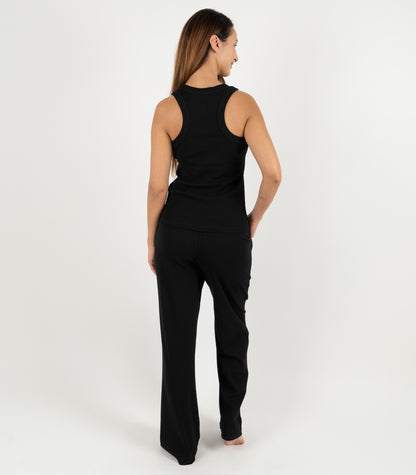 Ribbed Racer Back - Black