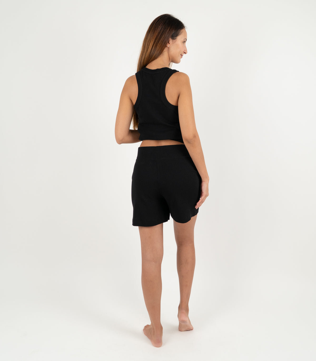 Ribbed Shorts - Black
