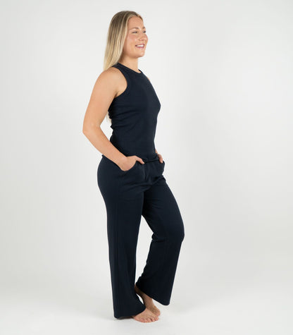 Ribbed Racer Back - Midnight Blue