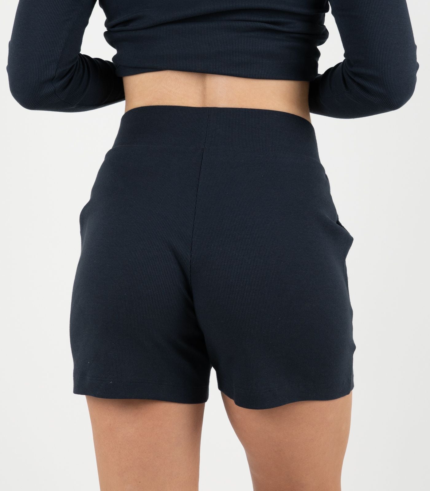 Ribbed Shorts - Midnight Blue