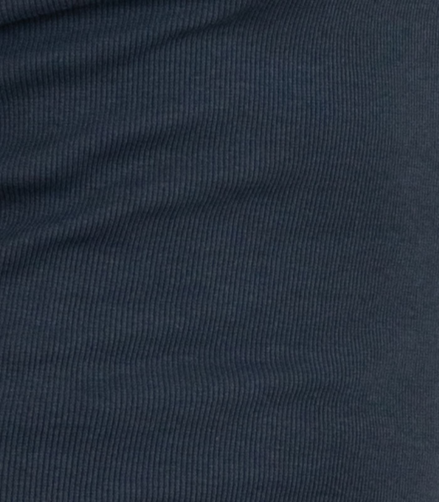 Ribbed Wide Leg Lounge Pant - Midnight Blue
