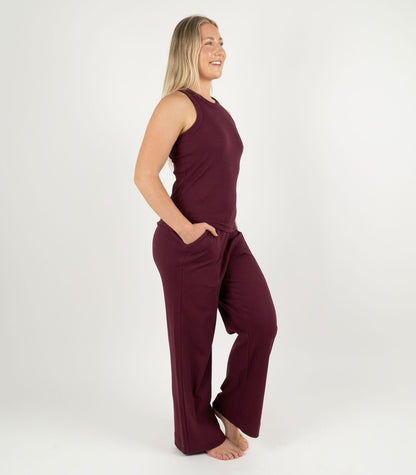 Ribbed Racer Back - Maroon