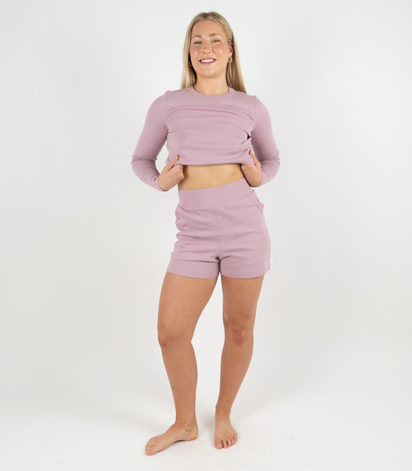 Ribbed Shorts - Pink