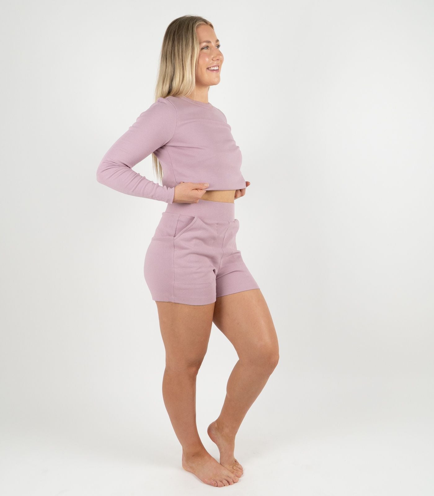 Ribbed Shorts - Pink