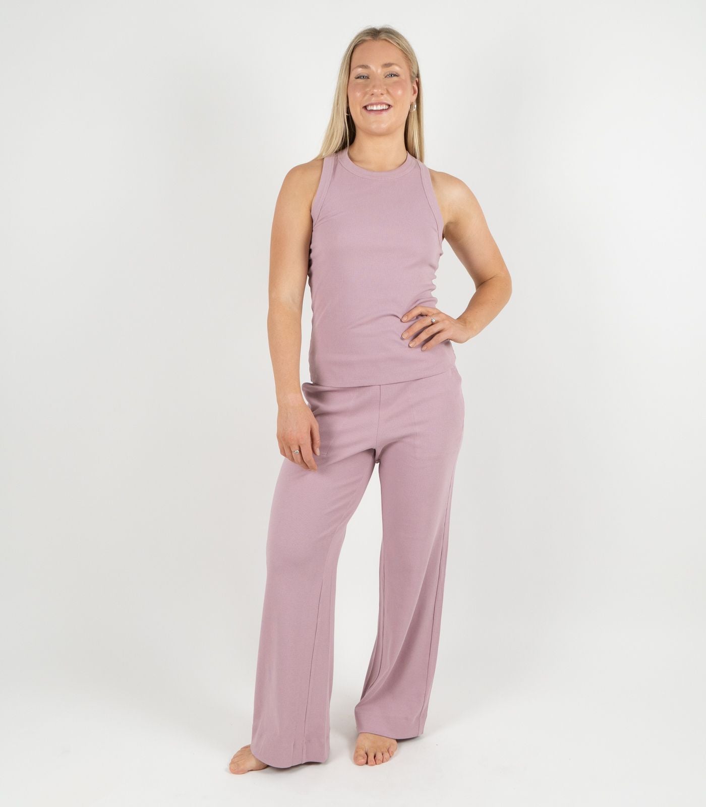 Ribbed Racer Back - Pink