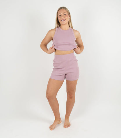 Ribbed Shorts - Pink