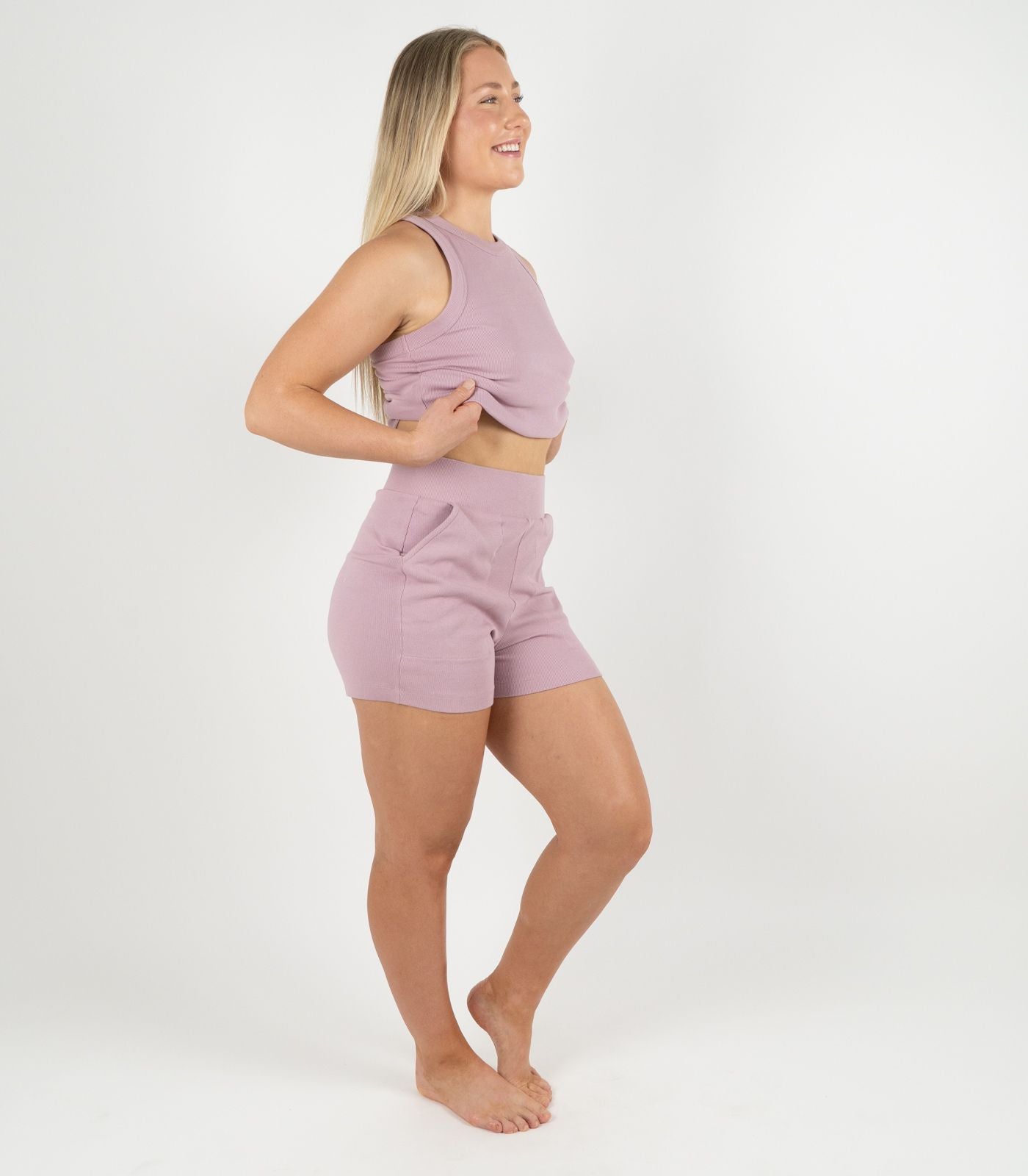 Ribbed Shorts - Pink
