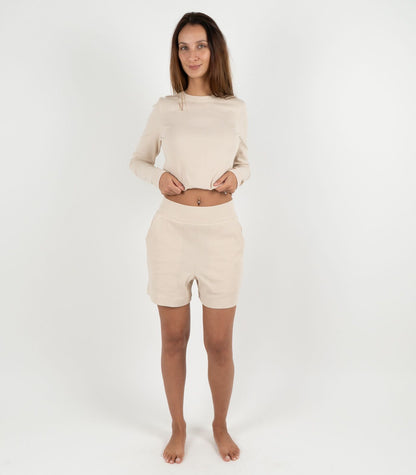 Ribbed Shorts - Sand