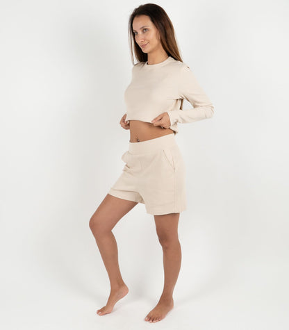 Ribbed Shorts - Sand