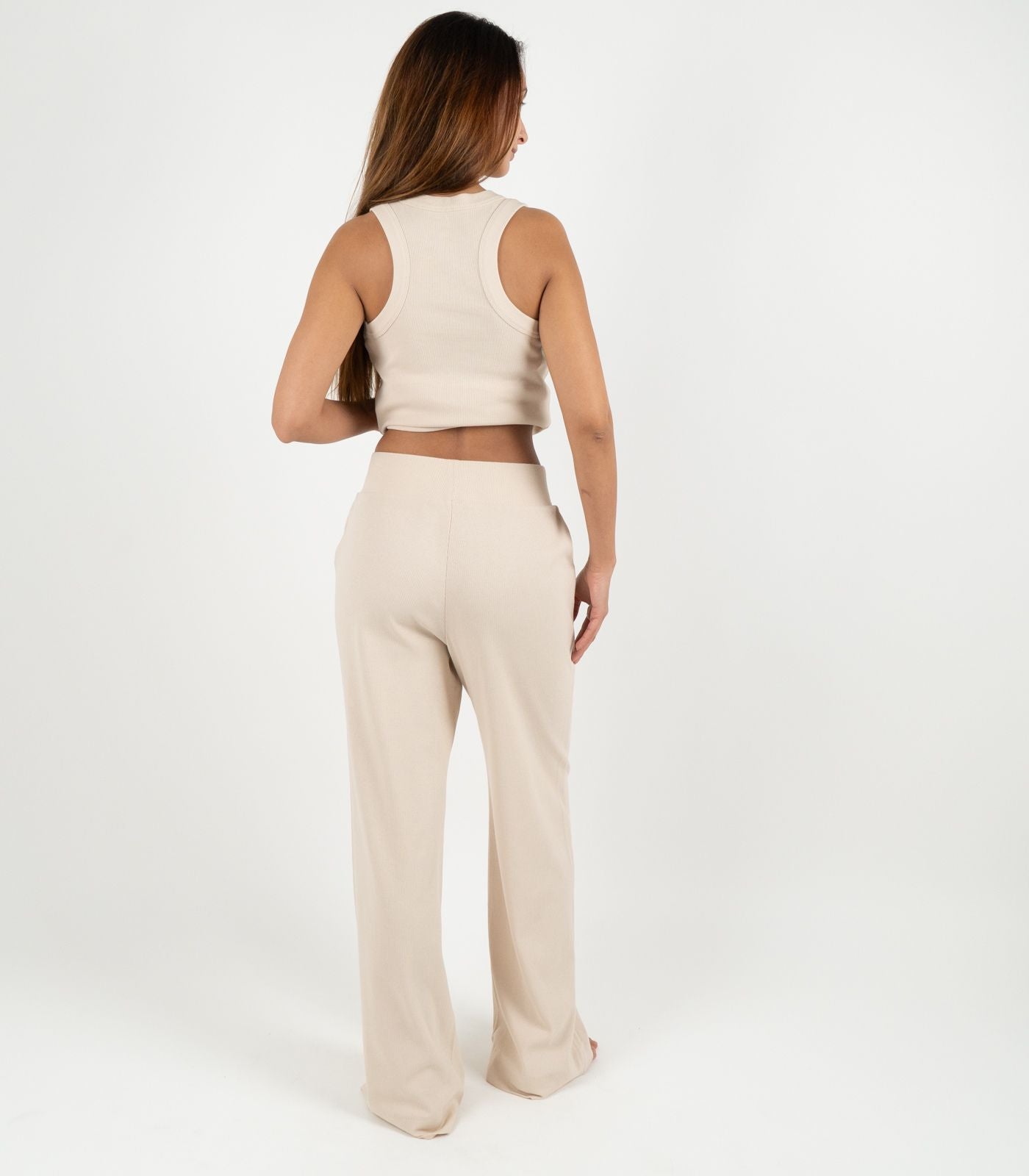 Organic Cotton Ribbed Wide Leg Lounge Pant | Bhumi Fairtrade