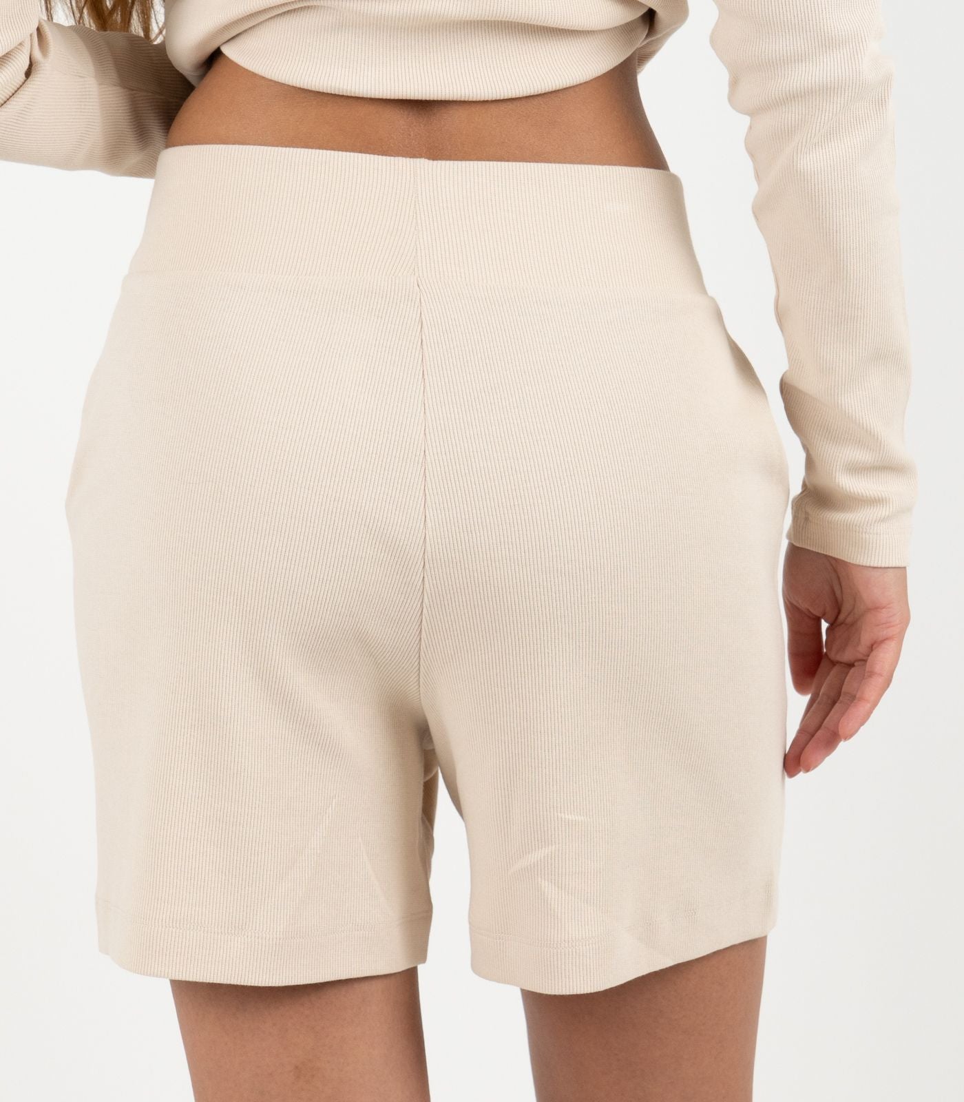 Ribbed Shorts - Sand