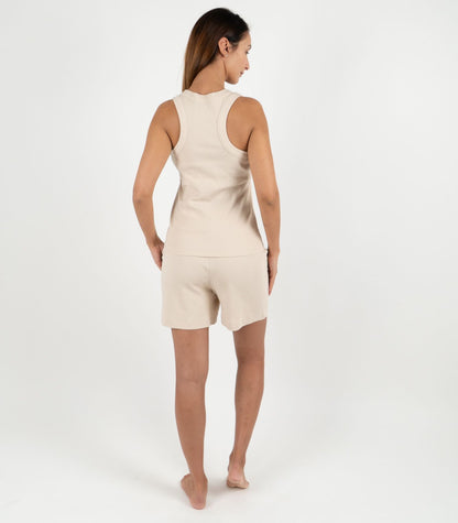 Ribbed Racer Back - Sand