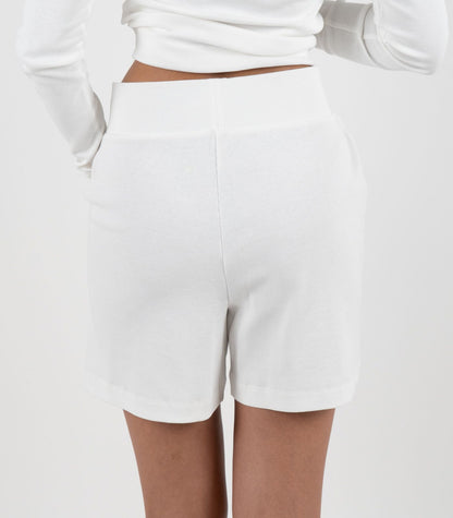 Ribbed Shorts - White