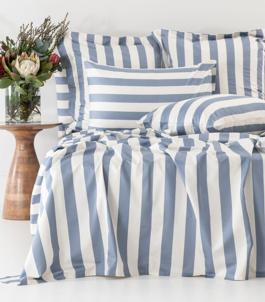 Sateen Sheet Set - Luxe - Limited Edition - Blue Stripe